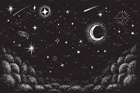 View To The Sky In Nighttime Night Sky Drawing Sky Design Drawing Stars