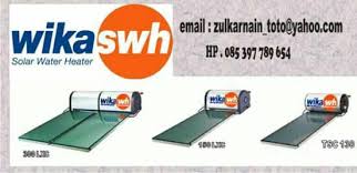 Pemanas air ini memanfaatkan sinar matahari menggunakan rangkaian panel kolektor. Wika Solar Water Home Facebook