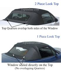 Miata Tops Part 1 In Series 1 Piece Vs 2 Piece Look Convertible Tops Topsonline Blog