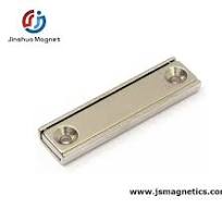 Neodymium Rectangular Pot Magnet Rectangular Countersunk Screw Pot NdFeB  Pot Magnet with Holes