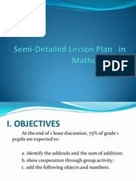 Semi Detailed Lesson Plan In Mathematics I Science Lesson Plans Elementary Math Lesson Plans Elementary Lesson Plans
