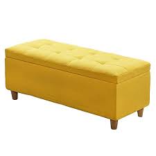 Ottomans offer more than just a footrest: Yellow Ottomans Storage Leather Cocktail Ottomans
