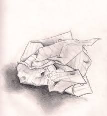 Crumpled Paper By Renji7 On Deviantart Crumpled Paper Paper Drawing Cool Pencil Drawings
