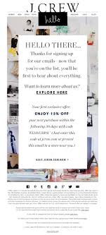 J Crew Welcome Email Triggered Email Email Marketing Design Inspiration Email Marketing Design