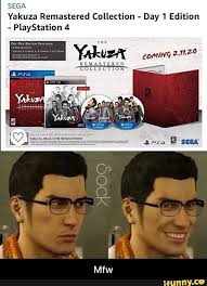 Sega Yakuza Remastered Collection Day 1 Edition Playstation 4 Mfw Ifunny Memes Celebrities Humor Indie Games