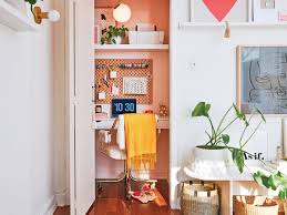 If creating a gorgeous home office is your goal, then consider ditching the closet doors and letting the world see how pretty your desk space really is. How To Create A Functional Home Office In A Small Space I Chatelaine