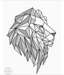 Lion Drawing Lion Design Polygon Art Lion Art Tape Art Geometric Designs Geometric Art Tattoo Decoracao Barata E Criativa Desenho Cubista Parede De Fita