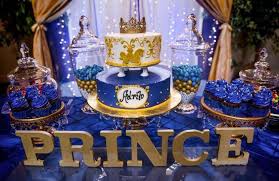 Prince Baby Boy 1st Birthday Decoration Ideas For Boy Prince Birthday Party Ideas Photo 1 Of 5 Prince Birthday Party Royalty Baby Shower Prince Baby Shower