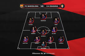 Get a summary of the barcelona vs. Barca Worldwide On Twitter Graphical Representation Of Barca S Starting Lineup For The Game Vs Osasuna Starting In Around 1 Hour Follow Us For More Exclusive Edits And Rt This Tweet So That