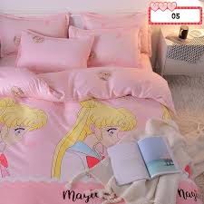 Enjoy free shipping and easy returns every day at kohl's. 4 In 1 Bedding Sets Japanese Comic Sailor Moon Cartoon Queen Bed Sheet Polyester Skin Friendly Quilt Cover Shopee Philippines