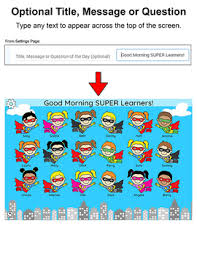 Superhero Attendance Classroom Management Tool For Interactive Whiteboards