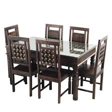 Seen and utilized more than any furniture at home, a dining. Solid Wood Dining Table Set 6 Seater Off 53