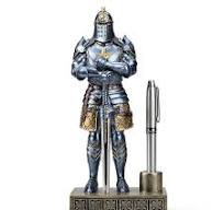 Knight Pen Stand Decoration Resin Pen Holder Art Craft ...