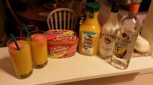 Mango Orange Juice Malibu Rum Bacardi Mango Fusion And Watermelon Sherbet Summer Drinks Yummy Food Bacardi