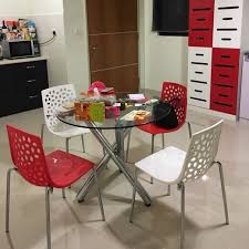 Custom glass river coffee table/dining table free quote! Tempered Glass Dining Table 4 Chairs Shopee Malaysia