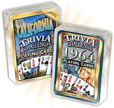Read on for some hilarious trivia questions that will make your brain and your funny bone work overtime. Amazon Com Flickback Media Inc 1964 Trivia Playing Cards California Trivia Combo Birthday Toys Games