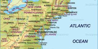Map Of East Coast Cities Map Of East Coast Usa (Region In United States) | Welt-Atlas.de