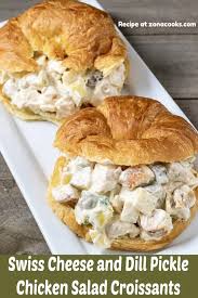 My chicken salad recipe uses a secret ingredient that you will love! Swiss Cheese Dill Pickle Chicken Salad Sandwiches 20 Min Zona Cooks