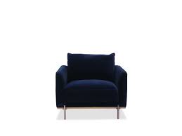 Casual Velvet Chair In Blue Mathis Brothers Furniture