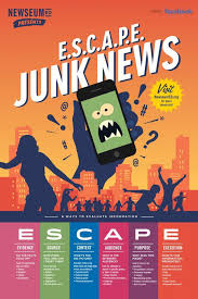 Free E S C A P E Junk News Poster Media Literacy Information Literacy Literacy Resource