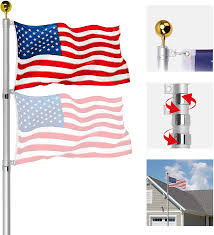 The best flags on the planet. Free Shipping Outnee 20ft Telescoping Flag Pole Kit Extra Heavy Duty Thick Aluminum Flagpole Fly 2 Flags Outdoor In Ground Flagpole With Free 3x5ft Usa Flag For Residential Yard Company Silver Excellent Prices Www Training Rmutt Ac Th