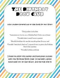 Birthday Book Club Is A Fund Raising Opportunity For Your School Library This Packet Includes Ins School Library Books Birthday Book Elementary School Library