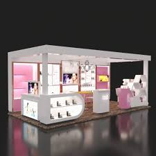 Nous livrons nos produits sur tout le maroc. Elegant Pink Cosmetic Exhibition Booth Beauty Care Studio Used Mall