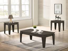 This neutral white item will fit perfectly with any this item can be purchased in brown with a beautiful dark brown base. Della 3 Piece Dark Brown Table Set Standard Distributors Limited