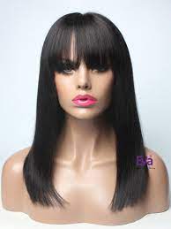 Premier lace wigs is a top brand of human hair lace wigs.we specialize in developing and manufacturing full lace wigs,lace front wigs,360 lace wigs,silk top lace wigs,celebrity lace wigs,affordable lace wigs,closures and weave bundles,etc.free shipping worldwide. Mary 10 16 Custom Length And Density Bob Human Hair Full Lace Wig With Bangs In Stock Human Hair Wigs Evawigs