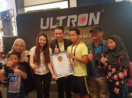 Joshua sew, chief executive officer of jocom; Ultron Made Into The Malaysia Book Of Records Running Malaysia