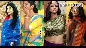 Saree with gorgeous backless blouse. 23 Tamil Tv Actress Indiancelebblog Com