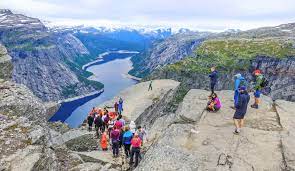 It is an incredibly scenic hike, ending at the troll's tongue, a thin sliver of rock perfect for creative photographs. Trolltunga Hike Ultimate Guide To The Troll S Tongue Norway