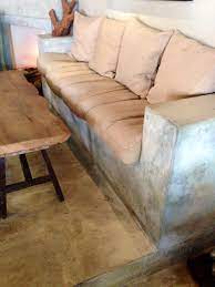 Concrete Couch Concrete Diy Built In Furniture Space Decor