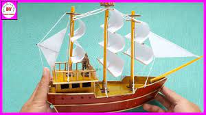 Christmas boat decorations youtube diy crafts. How To Make A Boat Models With Cardboard Sailboat Do It Yourself Youtube Make A Boat Boat Model Boats