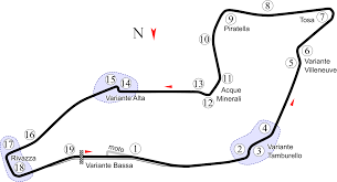 Трасса открыта в 1950 году. Imola Circuit Wikipedia