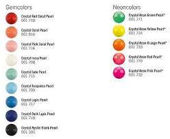 Swarovski Gem And Neon Color Charts Www Bestbuybeads Com