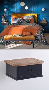 Voir plus d'idées sur le thème table de chevet suspendue, chevet suspendu, table de chevet. Chevet Suspendu 19 Idees Deco De Table De Nuit Murale