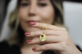 Hand-painted Poppy Flower Necklace, Personalized Hand Engraved Oval Birth  Flower Pendant, Dainty Silver Charm