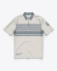 Download Heather Polo Shirt With Zip Collar Top View In Apparel Mockups On Yellow Images Object Mockups