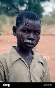 Young man with scarification