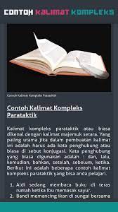 Kalimat kompleks parataktik adalah suatu kalimat yang terdiri dari dua klausa yang mempunyai makna setara atau sejajar. Contoh Kalimat Simpleks Dan Kompleks For Android Apk Download