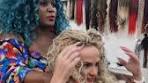 Nowy look! Afro Kręcone Blond włosy metamorfoza