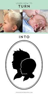 How To Create Silhouette Portraits In Illustrator Designs By Miss Mandee Kids Silhouette Silhouette Portrait Baby Silhouette