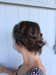 Easy Braided Updo On Chin Length Hair Easy Hair Updos Chin Length Hair Easy Braided Updo