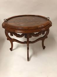 1,267 oval wood coffee tables products are offered for sale by suppliers on alibaba.com, of which. Sold Price Small Oval Coffee Table With Glass Tray Top Invalid Date Cdt
