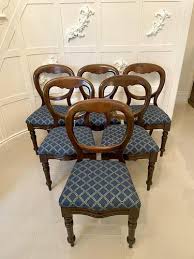 A truly fabulous victorian revival dining set comprising a bespoke handmade marquetry dining table and a bespoke set of fourteen matching marquetry dining chairs. Set Of Six Antique Victorian Mahogany Balloon Back Dining Chairs 675 La339407 Loveantiques Com