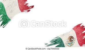 It is a tricolour featuring three equally sized vertical pales of green, white and red, national colours of italy, with the. Flags Of Italy And Mexico On White Background Canstock