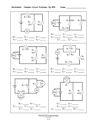 A series circuit has 3 resistors of values 200 ω 300 ω and 700 ω all connected to a 6 volt power supply. Complex Resistor Worksheet Answers Cheat Sheet
