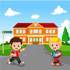 Little boy going to school stock vector. Illustration of school - 89756532