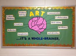 Art It S A Whole Brainer Bulletin Board I Made This Bulletin Board For The Beginning Of A School Year Jobs For Teachers Art Bulletin Boards Art Classroom